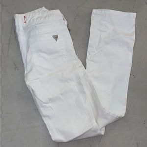 Guess White Straight Leg Jeans
